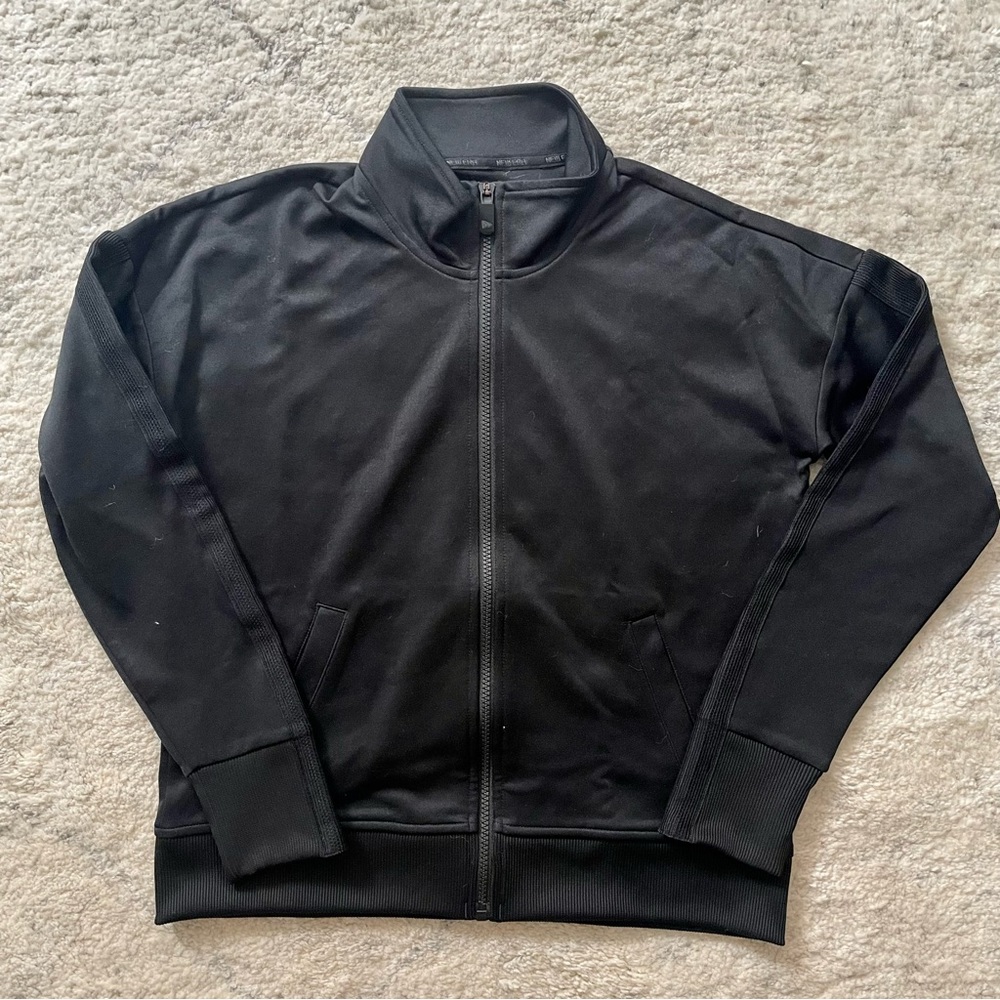New Era Black Zip-Up Track Jacket